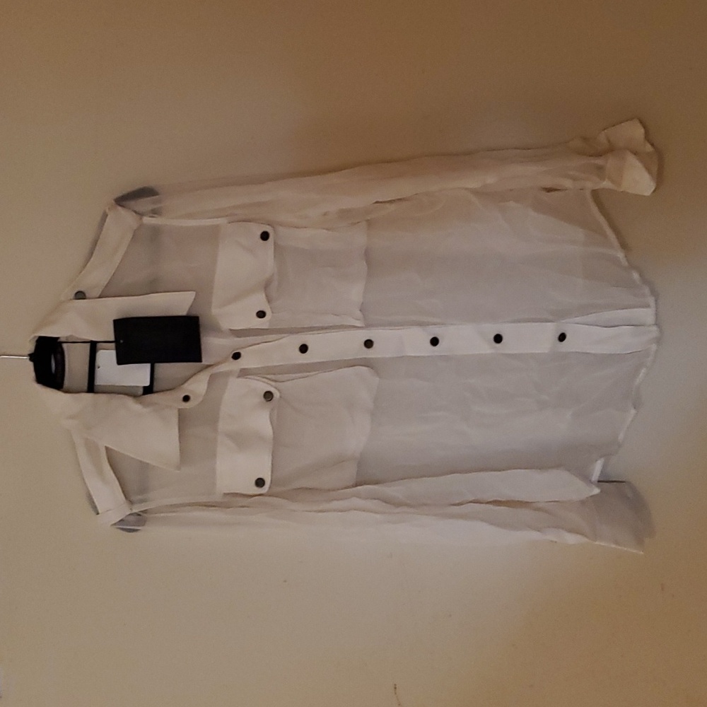 Sz 42 NWT $798 Plein Sud sheer blouse